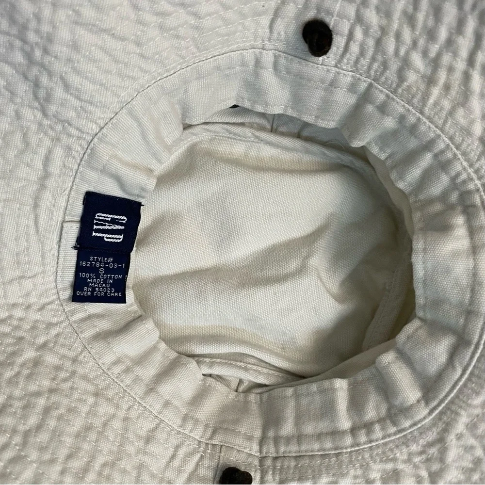 Vintage Gap Bucket Hat Safari Travel Hiking Fishing Beach Kayak Beige Y2K Unisex